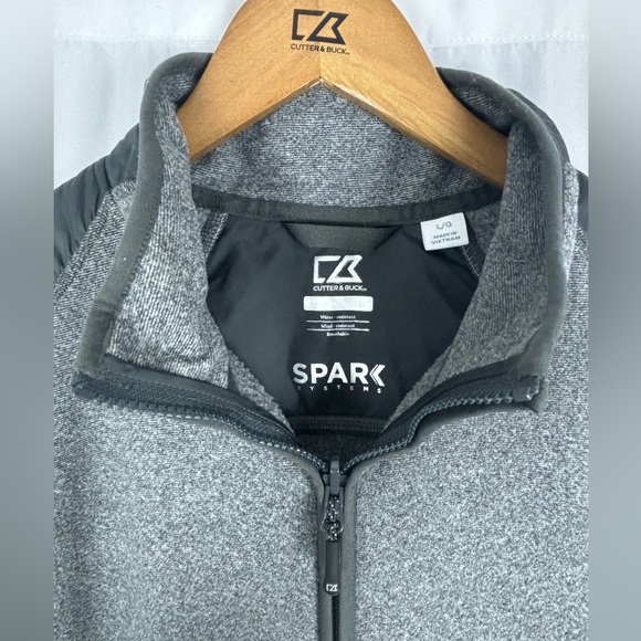 Cutter & Buck Cedar Park Fleece Jacket size Large Charcoal Grey - Picture 5 of 6